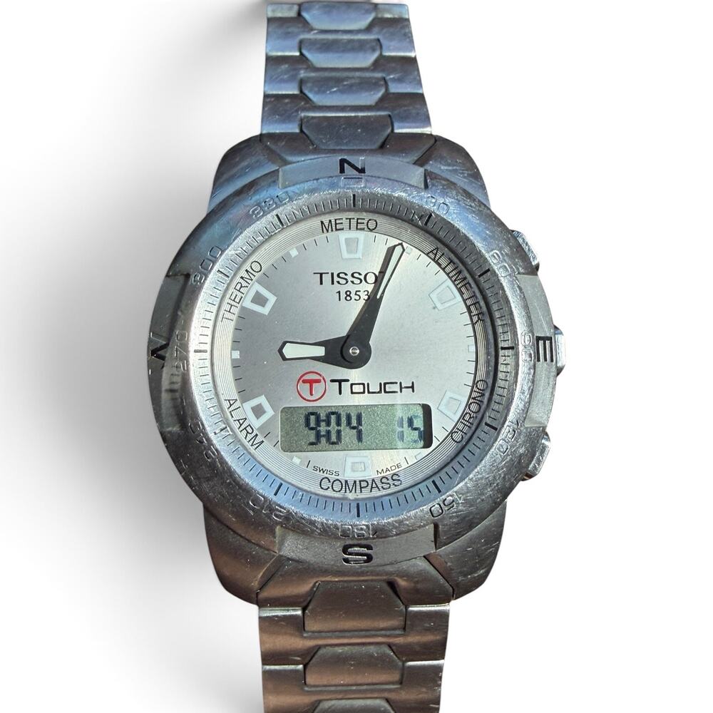 Tissot 1853 T-Touch Smart Men's Compass Watch QK-RA-25616 Excellent Condition